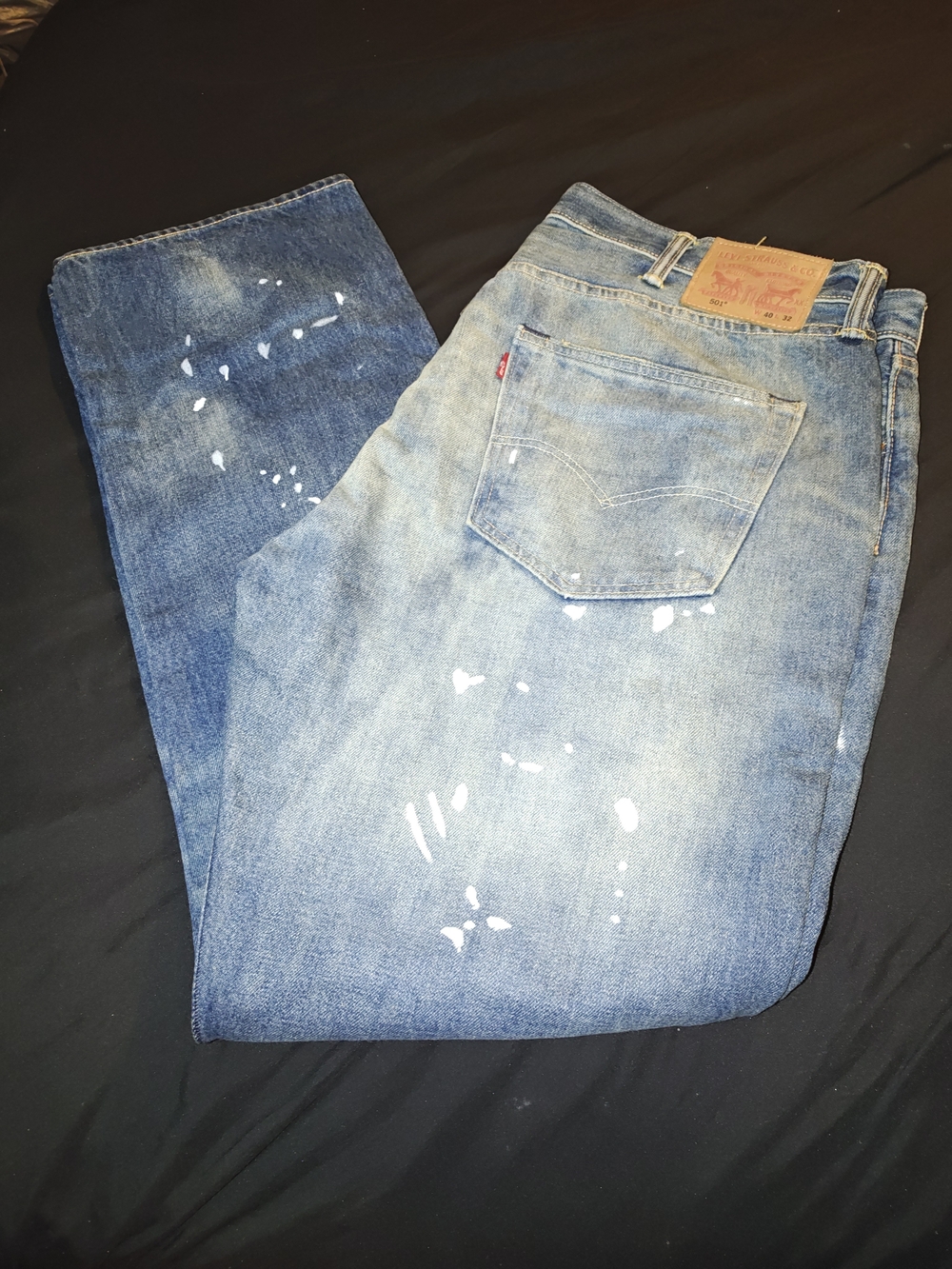 Rare Levi's 501 Men's Painted Blue Denim Jeans